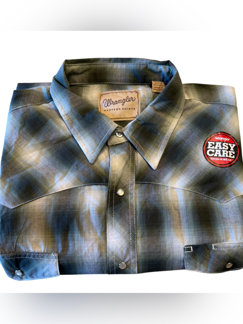 Classic Black & Green Plaid Pearl Snap Western Shirt Mens XXL NWT - Picture 3 of 9